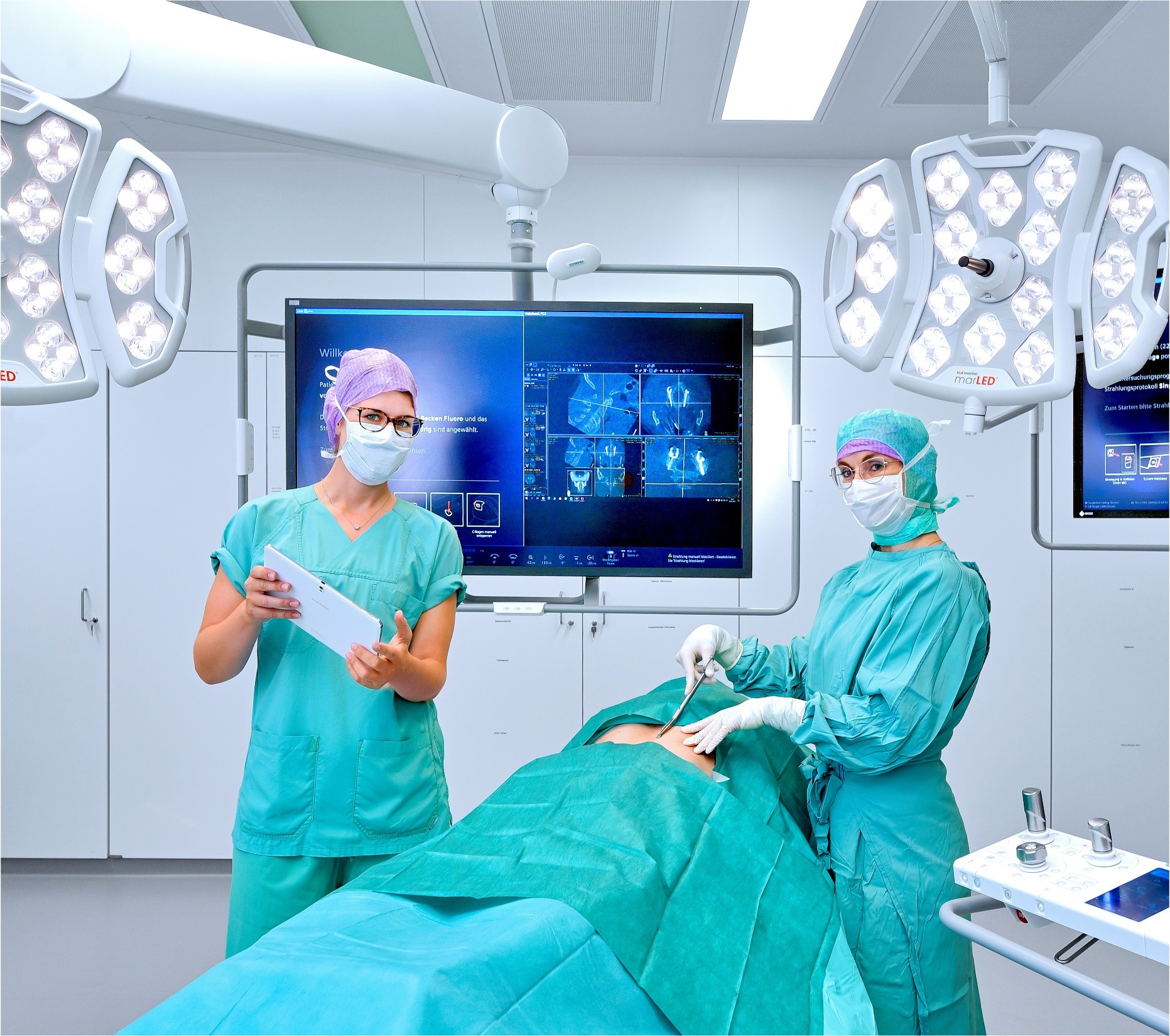 Two surgeons in operation room