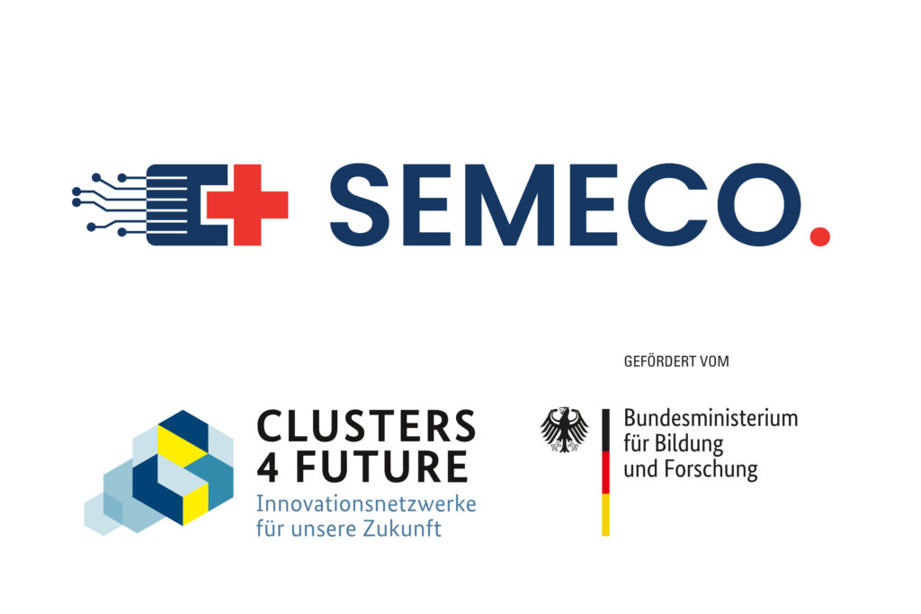 SEMECO Logo + BMBF Logo + Clusters4Future Logo