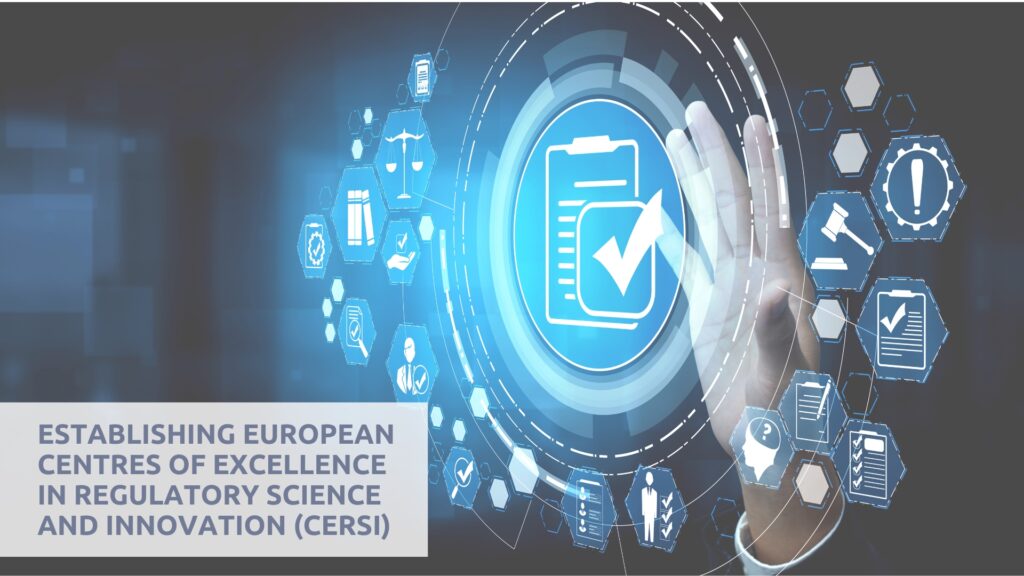 A hand in front of a hologram with icons illustrating the topic of medical device regulatory science